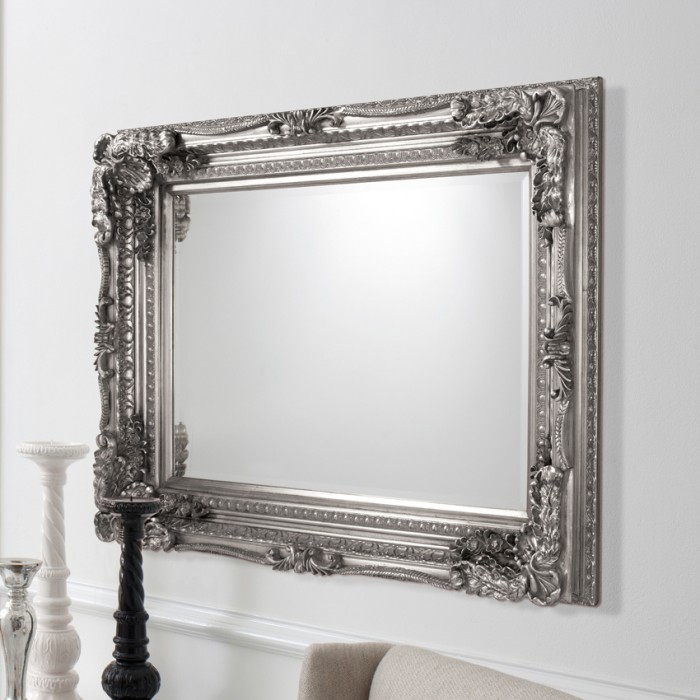 Carved Louis Mirror Silver 