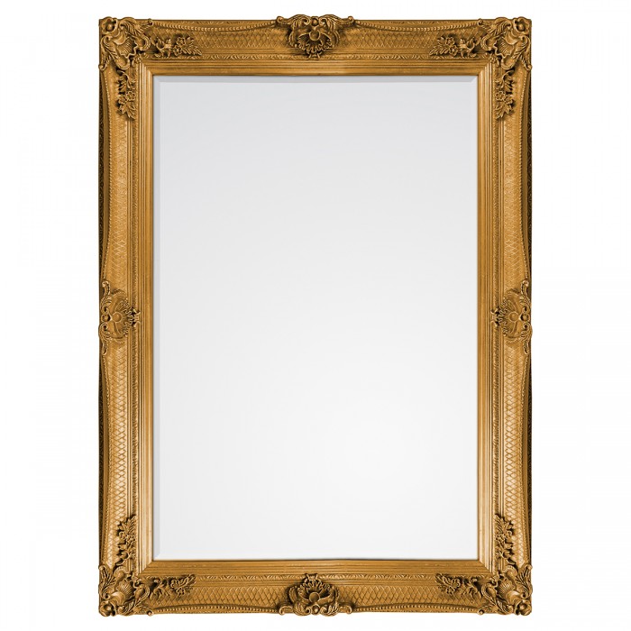 Abbey Rectangle Mirror Gold 