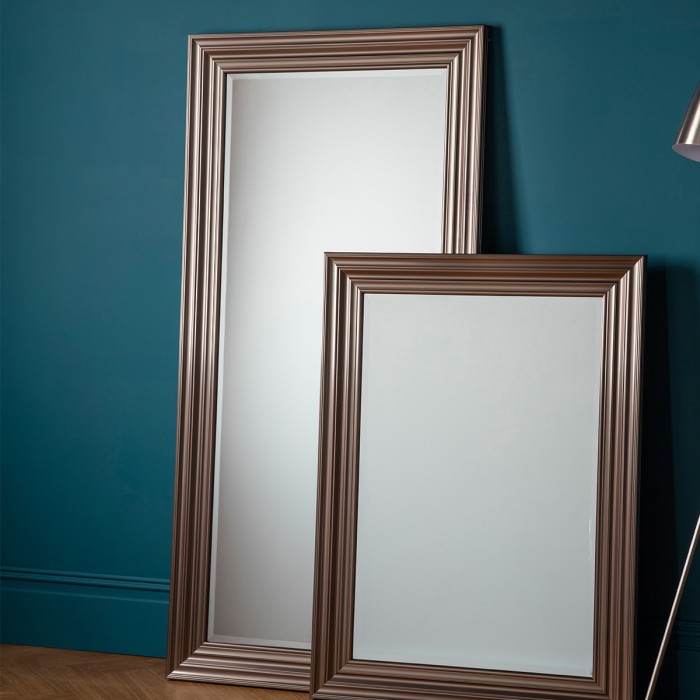 Erskine Leaner Pewter Mirror 