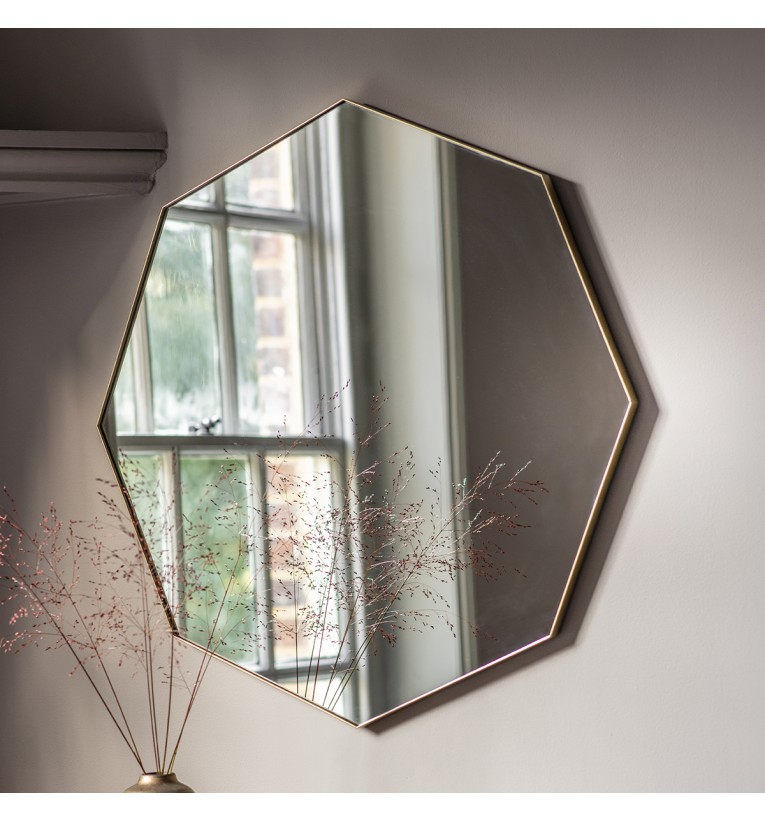 Bowie Octagon Mirror Champagne