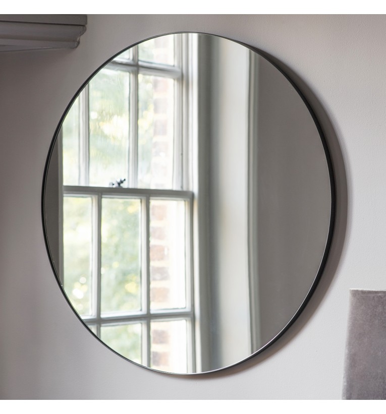 Bowie Round Mirror Black