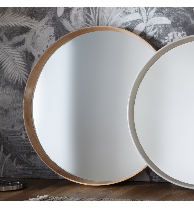 Keaton Round Mirror Oak 