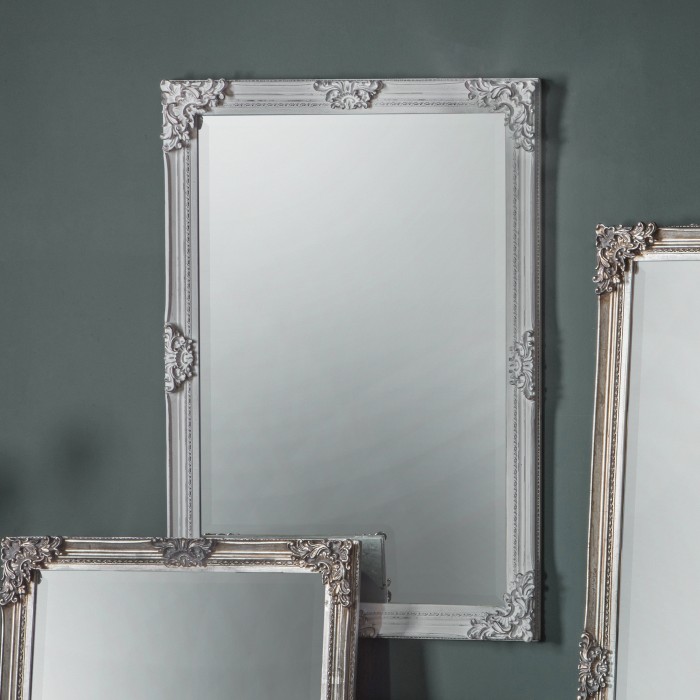 Fiennes Rectangle Mirror Antique White