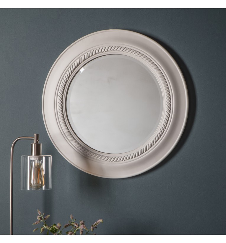 Neeson Round Mirror White 