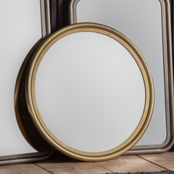 Eindhoven Round Mirror Brass Small