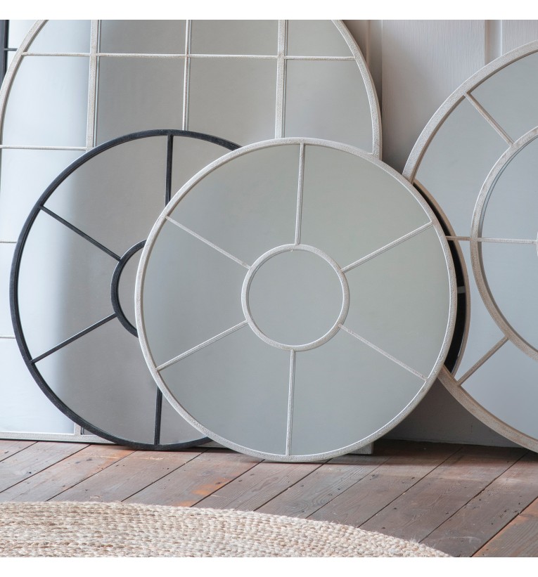 Valence Round Mirror White